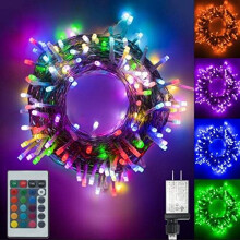 Luminițe de Crăciun fermecătoare, ghirlande luminoase multicolore și impermeabile pentru interior și exterior, decor perfect