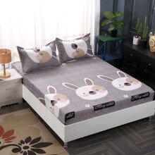 Soft King Size Sheet Children's Polyester Bedding Sheets Cartoon Anime Printed Bedspread Mattress Cover Grey 120x200 cm