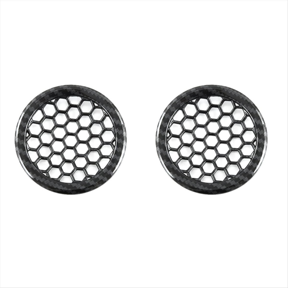 2Pcs Car Interior Speaker Trim Covers Carbon Fiber Color For Light 4851500907049