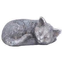 Kattemindesmærkefigur, hyldestgravmarkør, engelkattestenornament, realistisk pelsdetalje, vejrbestandig, helbredende hyldest, udendørs