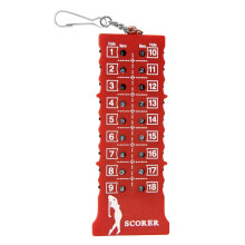 Golf 18 Holes Score Stroke Counter Bag Tag Keychain Red Golf Score Keeping Accessory