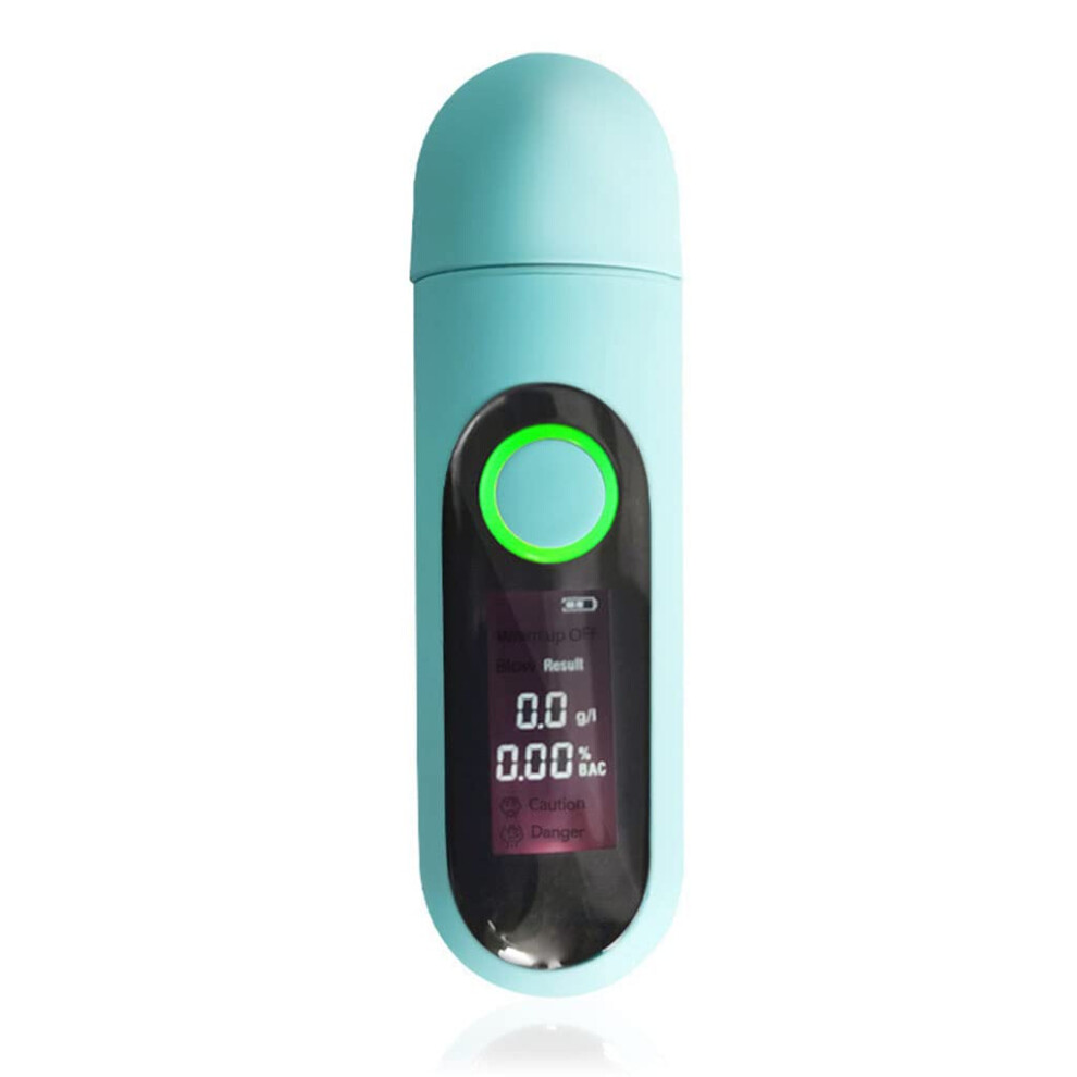 Breathalyzer Typec Plug Handheld Digital Breath Tester Rechargeable Light/Blue 9001264530853