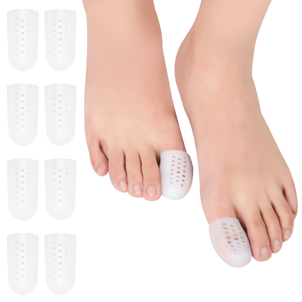 Big Toe Protectors 8 Pack Gel Sleeves Prevent Pain Corns Blisters Calluses