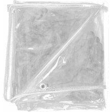 Lona transparente para uso externo, lona de PVC resistente e impermeável com ilhós de aço inoxidável e bainha dupla, proteção contra vento e