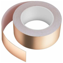 Cinta de lámina de cobre de 2 unidades, 25 m x 50 mm para una amplia aplicación en puesta a tierra y reparaciones eléctricas, tira flexible de