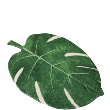 Green Leaf Decorative Rug for Laundry Room, Multi-functional Non Slip Backing Absorbent Mat for Entryway