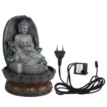 Επιτραπέζιο σιντριβάνι LED φώτα ρητίνης Zen διακόσμηση ήσυχη υποβρύχια αντλία
