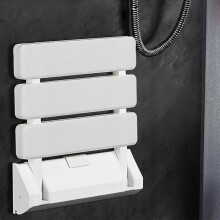 Assento de chuveiro dobrável e versátil, montado na parede, com alta capacidade de carga, design minimalista, antiderrapante, ideal para banheiro,