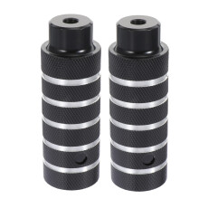 Bike Backseat Pedals Alloy Stunt Pegs Durable Axle for Road Track Bikes Easy Installation Non Slip Grooves Fit Black