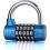 5 Dial Digit Number Combination Travel Password Lock Combination Padlock Zinc Alloy Heavy Coded Lock Security Safely Code(4 Code Silver) 2