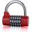 5 Dial Digit Number Combination Travel Password Lock Combination Padlock Zinc Alloy Heavy Coded Lock Security Safely Code(4 Code Silver) 3