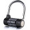 5 Dial Digit Number Combination Travel Password Lock Combination Padlock Zinc Alloy Heavy Coded Lock Security Safely Code(4 Code Silver) 4