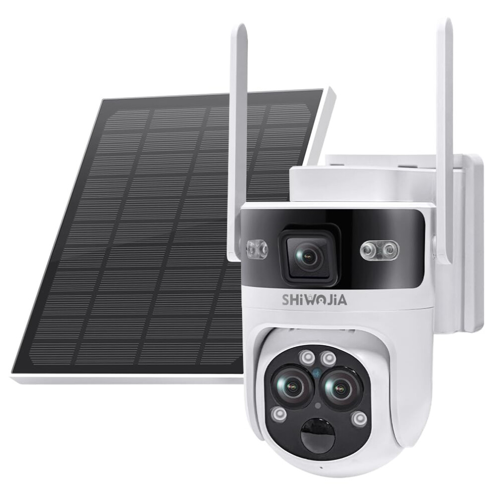 4G Outdoor Security Camera With Solar Power, 15X Zoom, 3 Lens, 360 Ptz, Night Vision, Pir Detection, Ip66 Waterproof 9001264532574