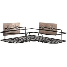 Organizador de baño, cesta de ducha con adhesivo antideslizante para una fácil instalación, metal resistente a la corrosión para mayor