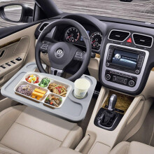Bandeja portátil para portátil de coche, escritorio para volante de plástico ABS de alta calidad con bandeja para volante de diseño ergonómico,