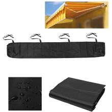 Waterproof Patio Umbrella Cover 3.5M Black, Garden Veranda Sunshade Protector, Dustproof Canopy Storage