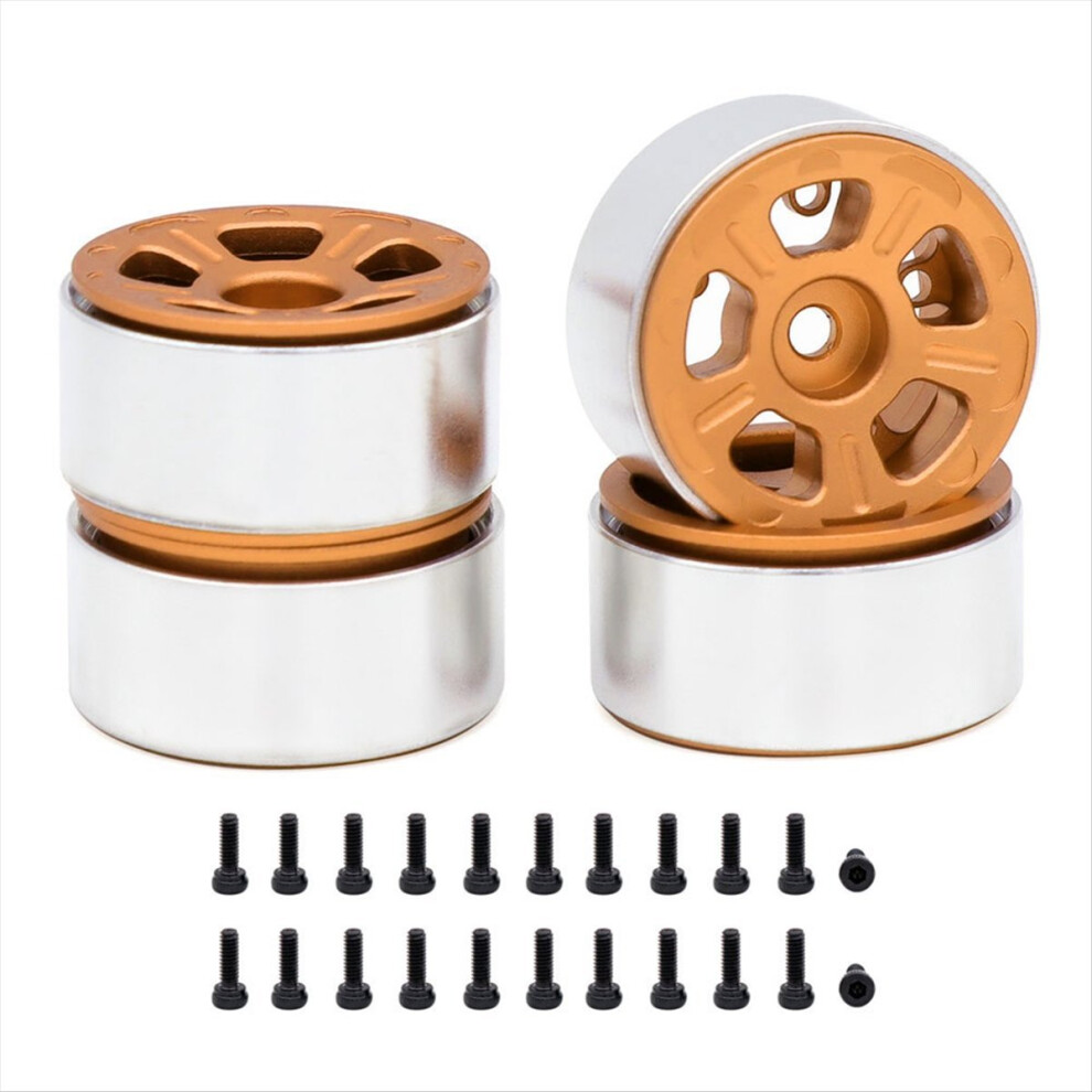 4Pcs 1.0In Metal Wheel Rims For 1/24 1/18 Rc Crawl 4852922596811
