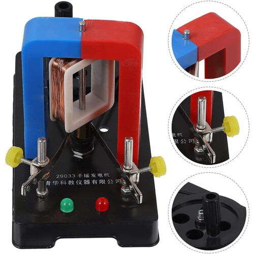 Hand Cranked Electricity DC Electric Generator Educational Model For Classroom Physics Experiment Portable 2