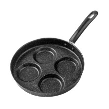 NonStick FourHole Omelette Pan Iron Material Healthy Cooking Heat Insulated Handle