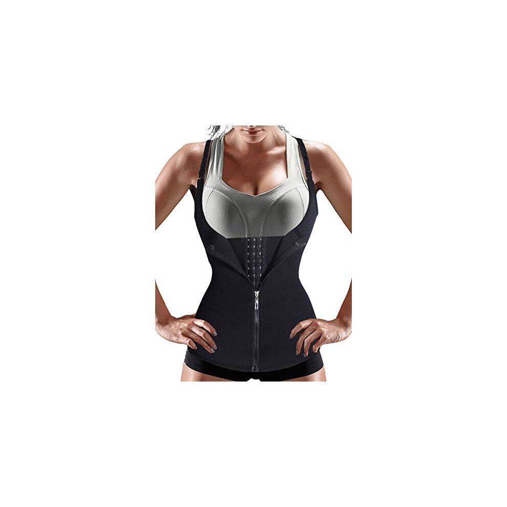 Neoprene Sweat Sauna Waist Trainer For Women, Body Shaper With High Compression Back Support Corset Vest For Fat Burning And Posture Improvement, Adju 9088816751423