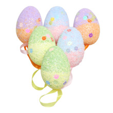 Ovos de Páscoa de espuma em cores sortidas, miniaturas de ovos brilhantes para criar uma atmosfera alegre de Páscoa, perfeitos para artesanato,