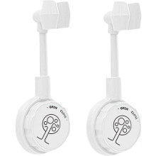 Soporte de ducha lavable y reutilizable, con ventosa ajustable para ganchos de toallas de baño resistentes (2 soportes blancos)