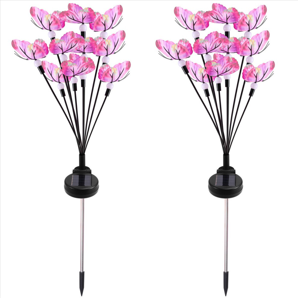 Solar Butterfly Firefly Lights Led Outdoor Waterpr 4851649112359