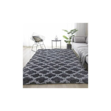 Cloud Gray Long Pile Rug, Kid and Pet-Friendly Square Rug for High Traffic Areas, Soft Carpet with Non-Shedding Abstract Patterns, Easy Care for Livin