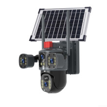 AI Detection CCTV Camera Systems, Security Camera Outdoor Wireless With Solar Panel, Solar Powered Cellular Security Camera Wireless(Black)
