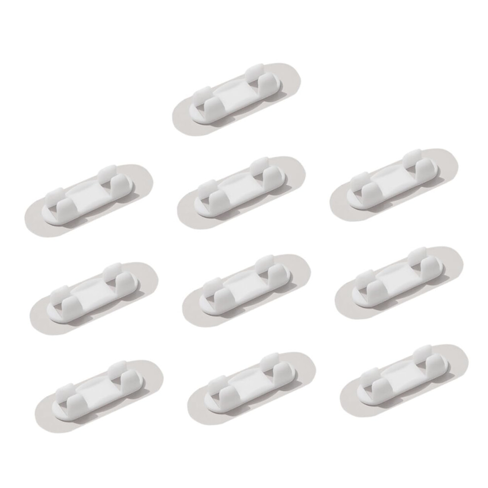 Selfadhesive Cable Clips 10 Pack For Desk And Wall Small Lightweight Cord Organizer For Charging Cables And Earphones 9323874579405