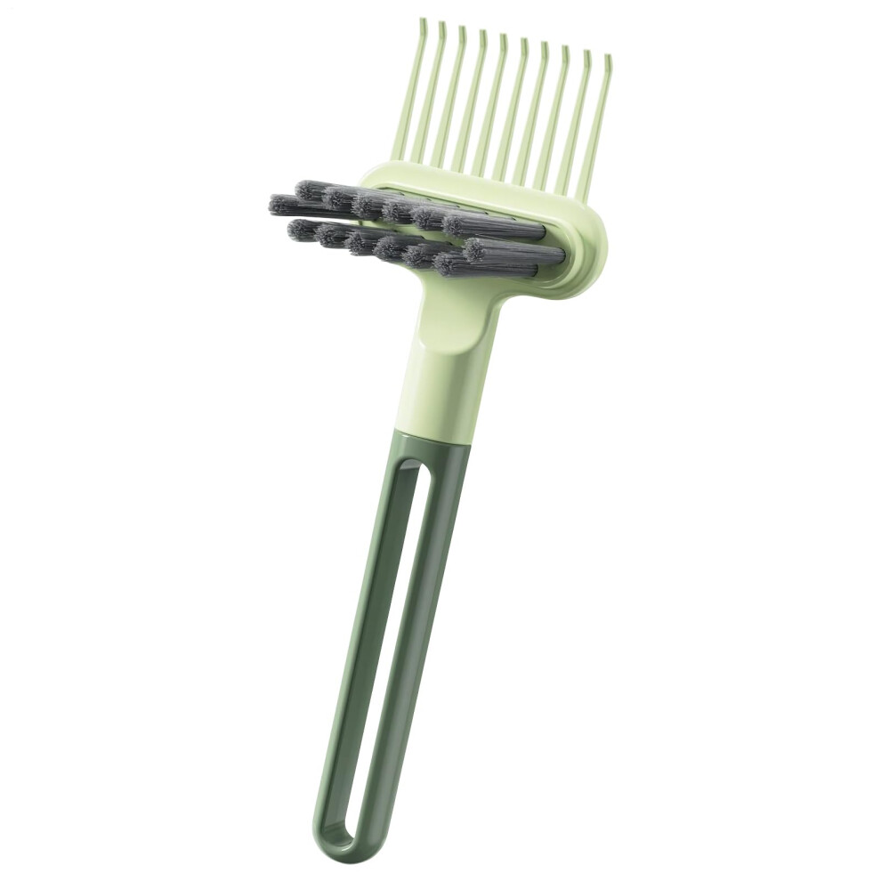 Unisex Hair Brush Cleaner 2 In 1 Comb Cleaning Tool With Nylon Bristles For Salon Home Pet Hair Removal