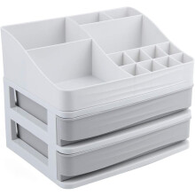 Modischer Kosmetik-Organizer, elegantes Geschenk für Schminktische, grau mit staubdichtem Design