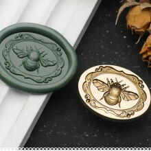 Letter Wax Seal Kit Insect Shaped Seal Stamp Copper Head Embossed Style 12 For Cards And Scrapbooking Wedding Invitations