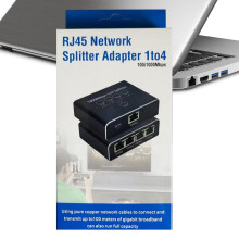 Router Splitter 1To4 Simultaneous Access Ethernet Cable Splitter Adapter for Desktop PC Home Office Router TV Box