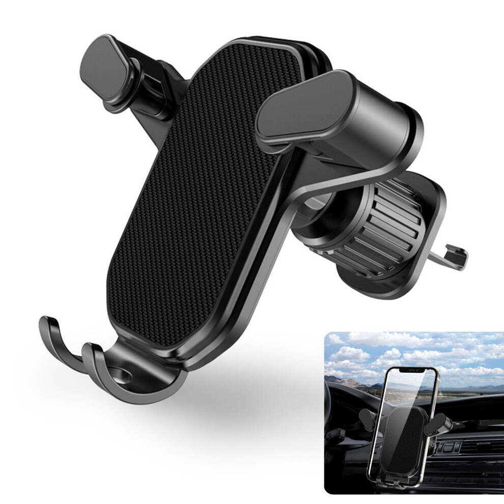 Car Phone Navigation Holder With Multifunctional Spiral Hook 360 Degree Rotatable Antislip Vent Mount Black 9001264535155
