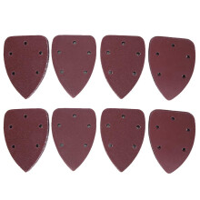40Pcs 140x90mm Triangle Sandpaper Sanding Sheets Back Velvet 5Hole Set For Polishing Wood And Metal