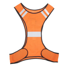 Colete refletivo para corrida, colete de malha ajustável com acabamento impecável, equipamento de alta visibilidade para atividades seguras ao ar