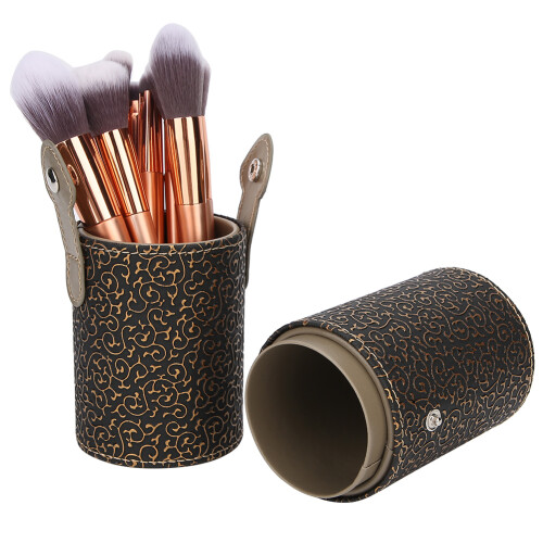 Tragbarer Make-up-Pinselbecher aus PU-Leder, 2