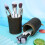 Tragbarer Make-up-Pinselbecher aus PU-Leder, 6