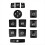 2set Car Door Armrest Window Switch Button Trim Cover Sticker for ML C 1