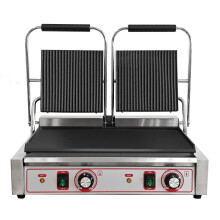 Commercial Electric Double Panini Ribbed And Flat