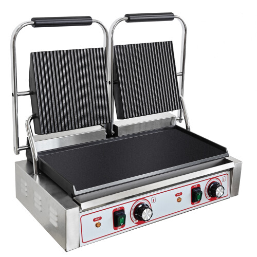 Commercial Electric Double Panini Ribbed And Flat 2