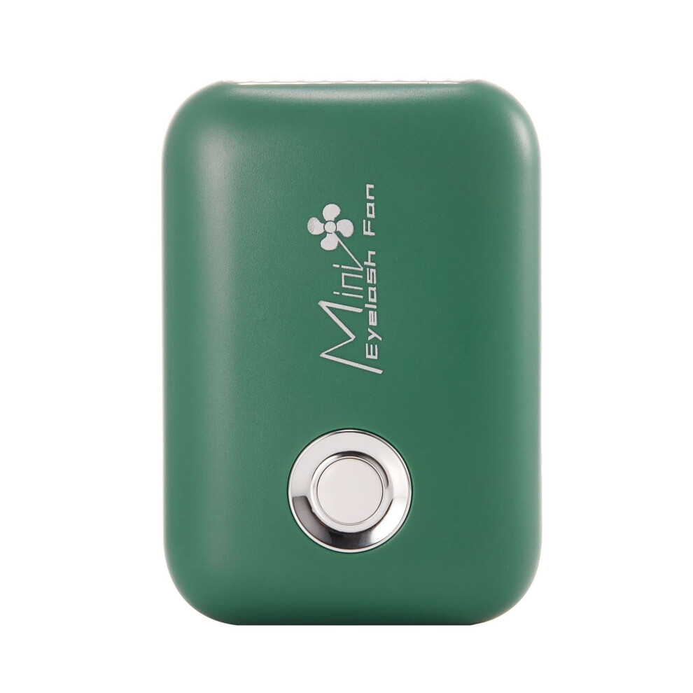 Handheld Mini USB Fan For Eyelash Extension Bladeless  Cooling Fan Rechargeable 3 Speeds Portable Green