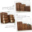 Wooden Multi Layer Storage Drawer Box Semi Pull Stackable Desktop Organizer Brown For Home Office Bedroom Kitchen 3