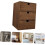 Wooden Multi Layer Storage Drawer Box Semi Pull Stackable Desktop Organizer Brown For Home Office Bedroom Kitchen 5