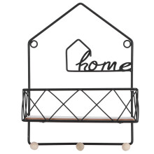 Exquisite Verarbeitung, stilvolle Aufbewahrungslösungen mit dekorativen Wandregalen, runden und glatten Holzhaken für Wohnzimmer, Schlafzimmer und