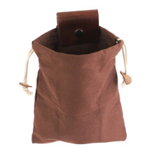 Marsupio in pelle, borsa da caccia pieghevole in tela cerata per esterni, chiusura con coulisse, borse da bushcraft per escursionismo, campeggio,
