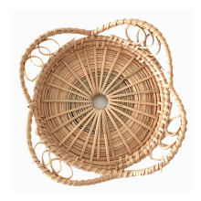 Natural Rattan Placemats Eco-Friendly Woven Dining Accessories Handcrafted Bamboo Plate Holders For Home Restaurant Use