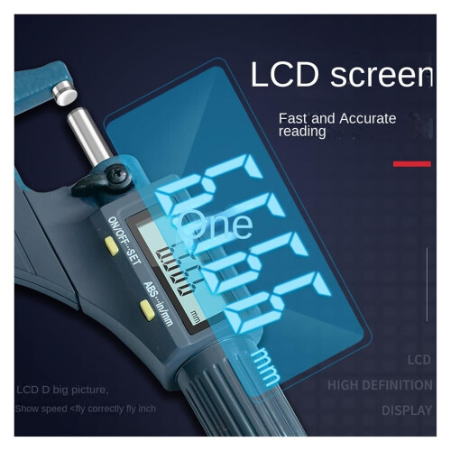 Digital Outside Diameter Micrometer 025mm Range 0.001mm Resolution Digital Display Outer Diameter Measurement Tool 1