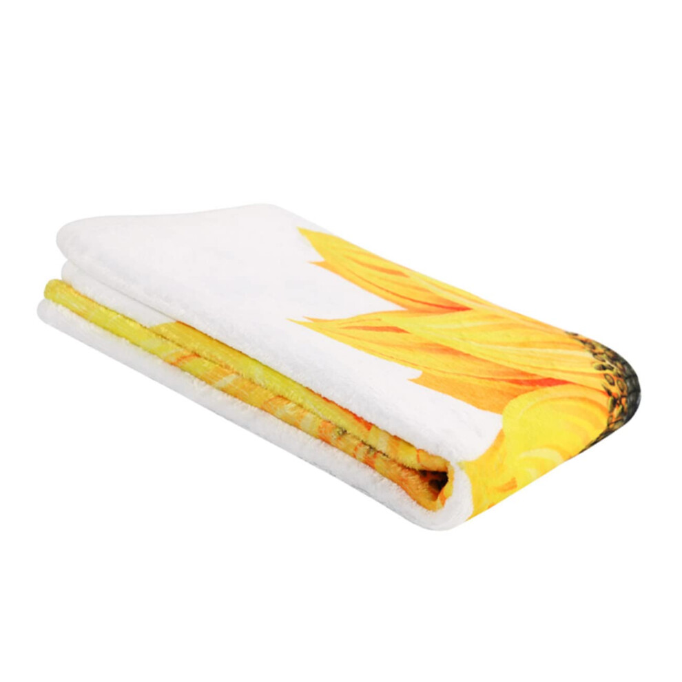 Personalised Blanket Photo Blanket For Newborns Sunflower Design Pram Size 30x40 Cm Soft Fleece Machine Washable
